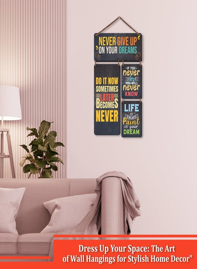 Rousrie Decorative Motivational Quotes Printed Mdf Wooden Wall Hanging|Living Room|Home Decor Items| Gifts|Wall Art For Hall|Modern Wall Decoration Accessories For Home Decoration (Design 4) - Image 2